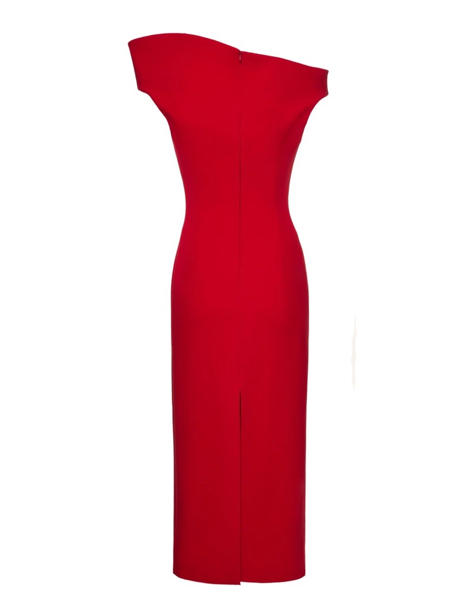 MAGDA BUTRYM LONG ONE-SHOULDER DRESS