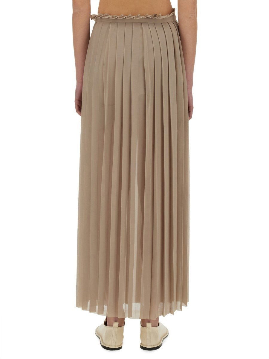 AMI PARIS LONG PLEATED SKIRT
