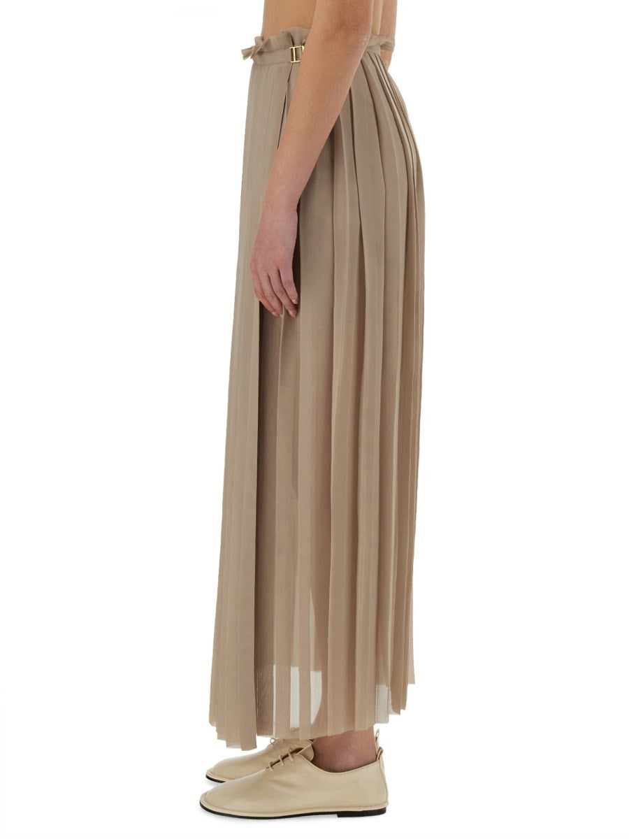 AMI PARIS LONG PLEATED SKIRT