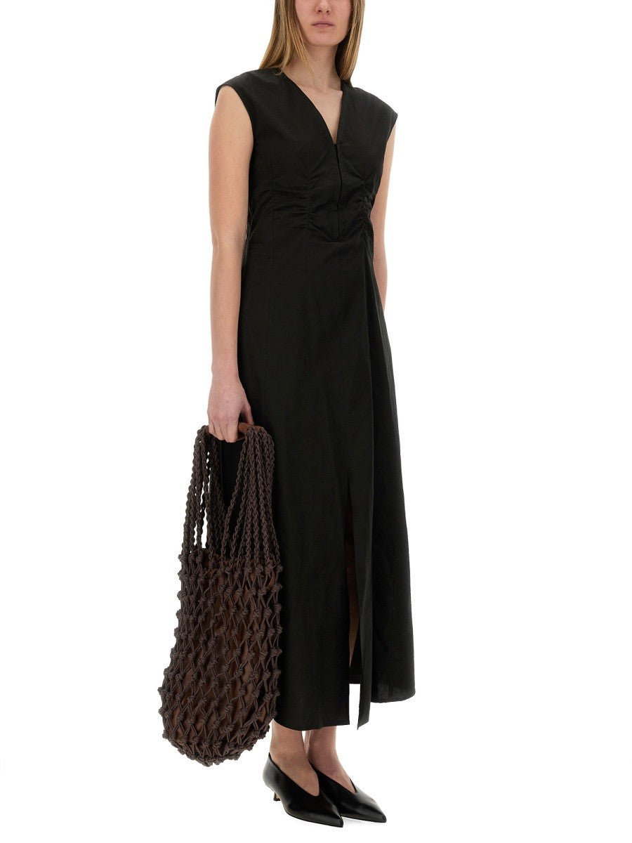 ALYSI LONG POPLIN DRESS