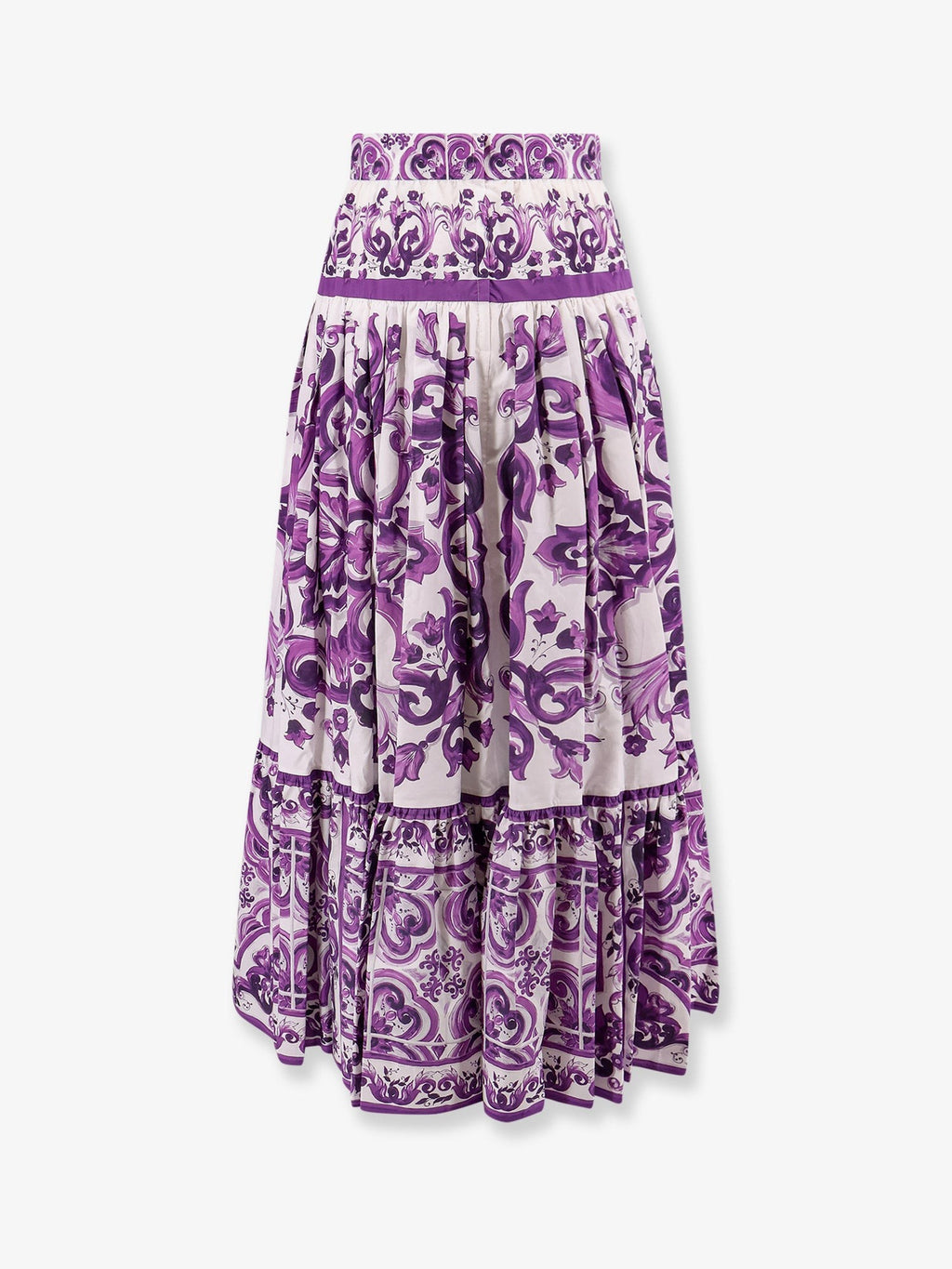 Dolce & Gabbana Long skirt with Maiolica print