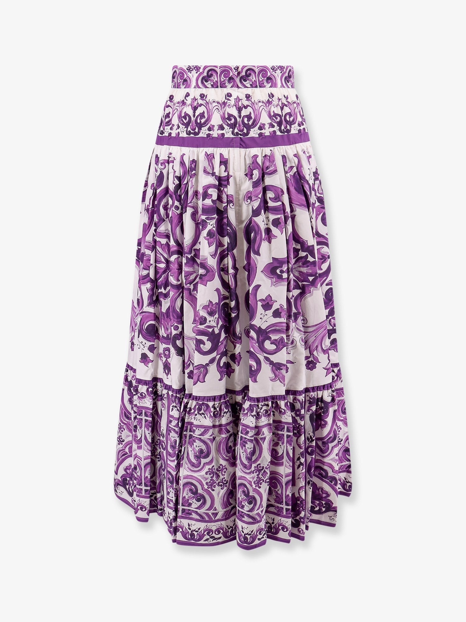 Dolce & Gabbana Long skirt with Maiolica print