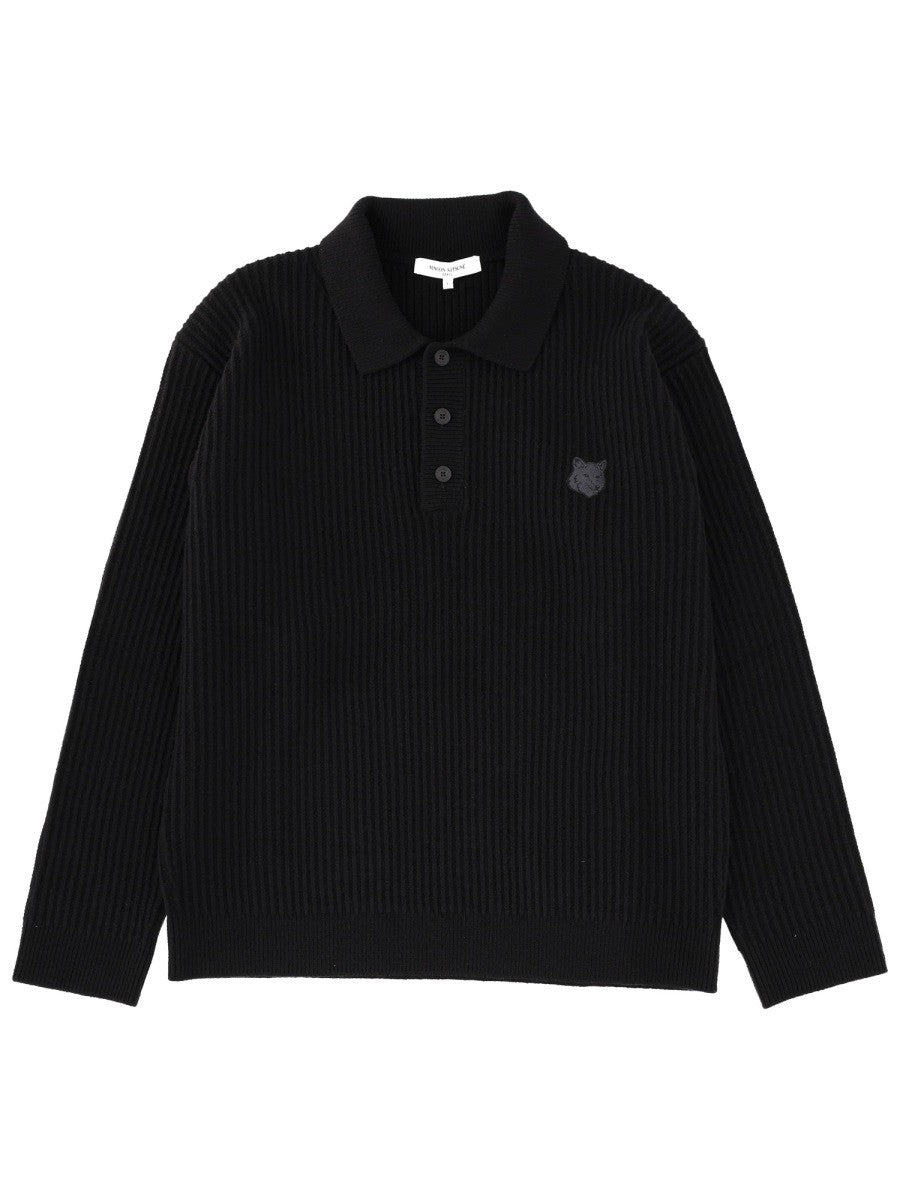 Maison Kitsune LONG-SLEEVED POLO SHIRT