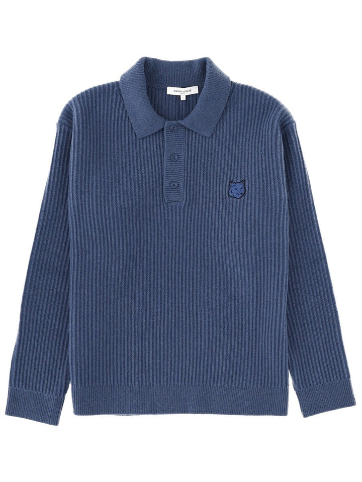 Maison Kitsune LONG-SLEEVED POLO SHIRT