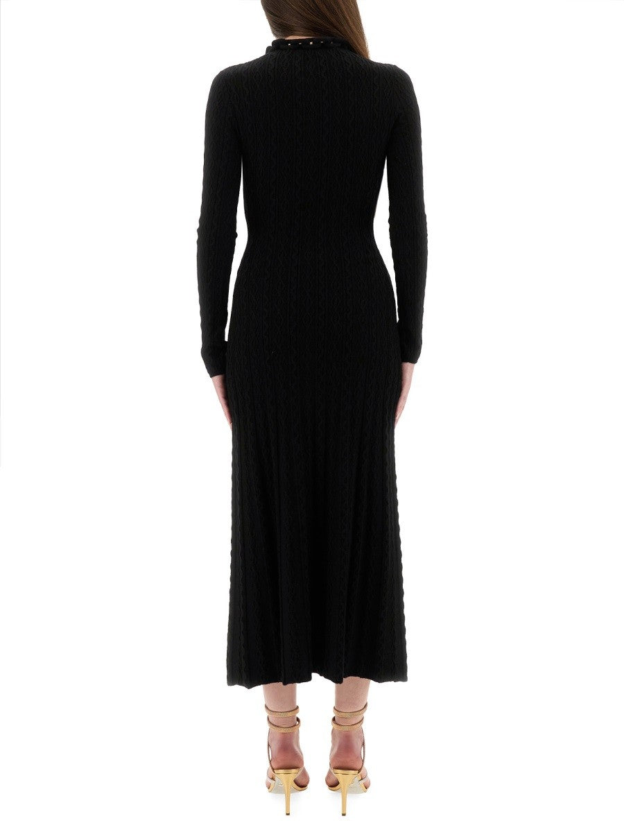 RABANNE LONG WOOL DRESS
