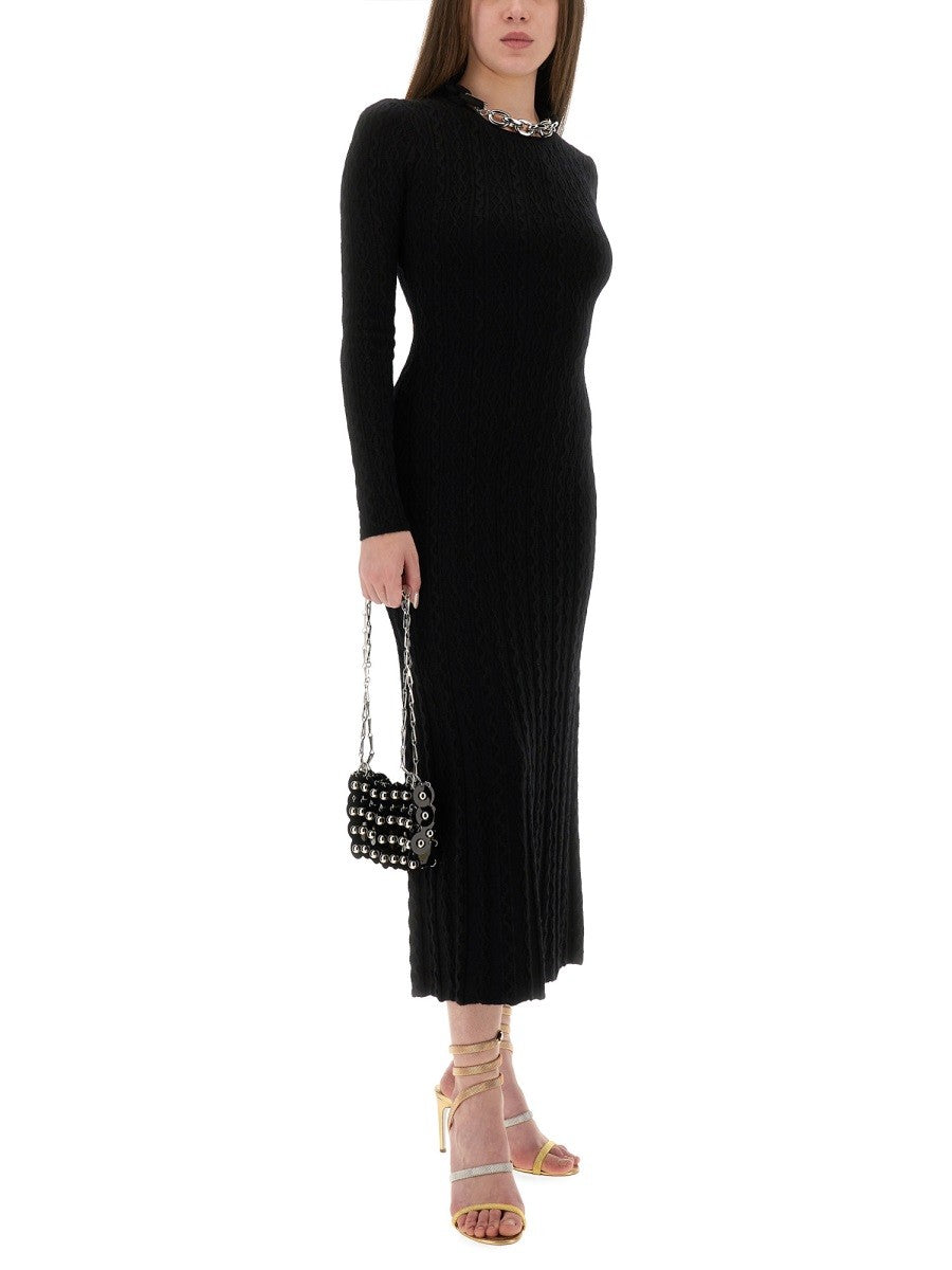 RABANNE LONG WOOL DRESS