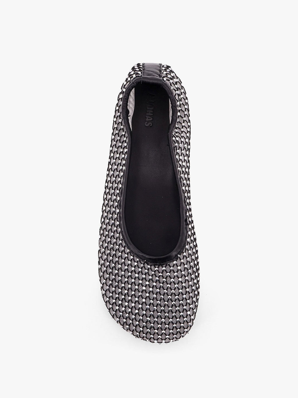 ALOHAS Lorain mesh ballerinas with rhinestones inserts