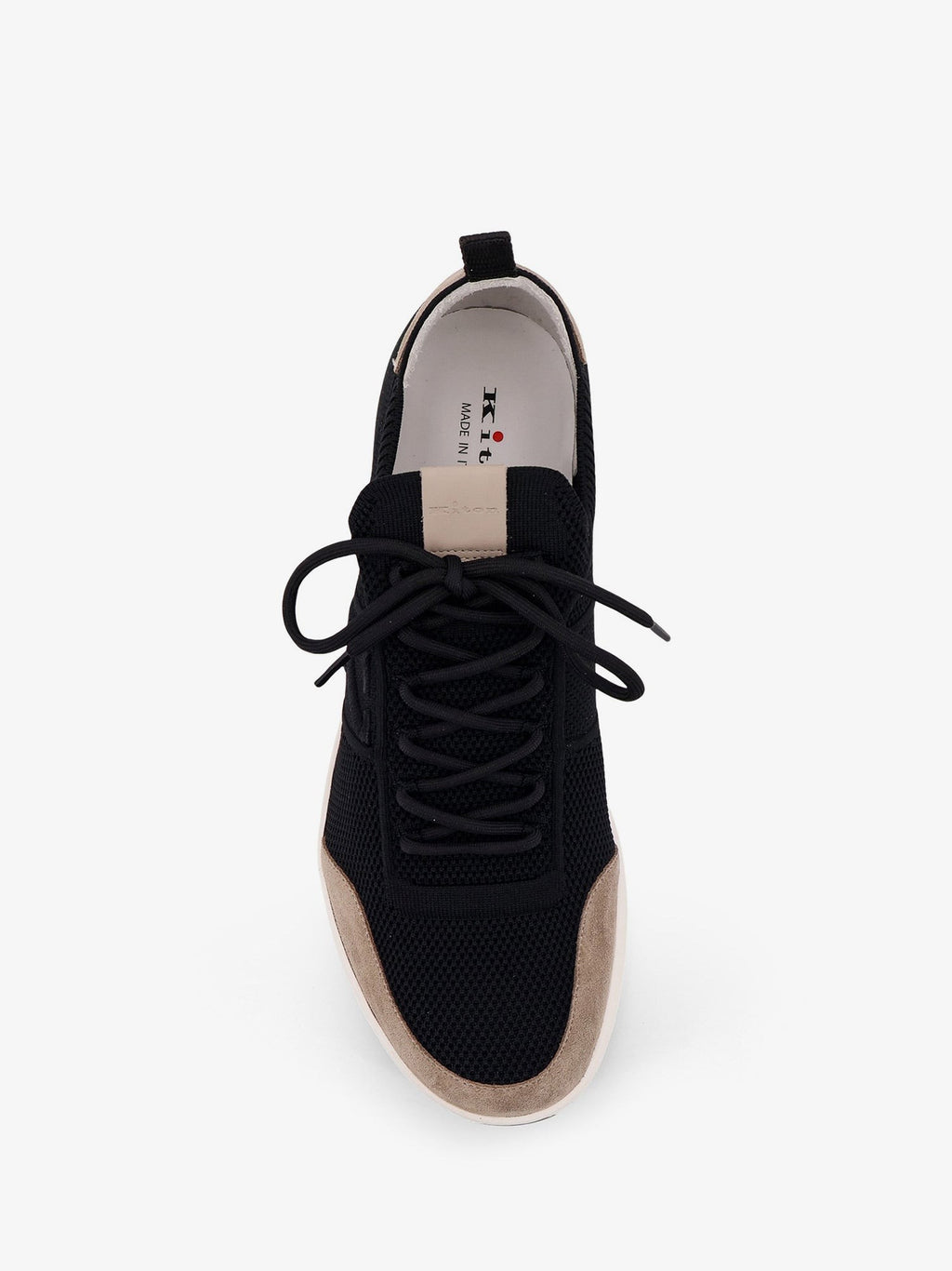 KITON CIRO PAONE Low-top mesh sneakers with suede profiles
