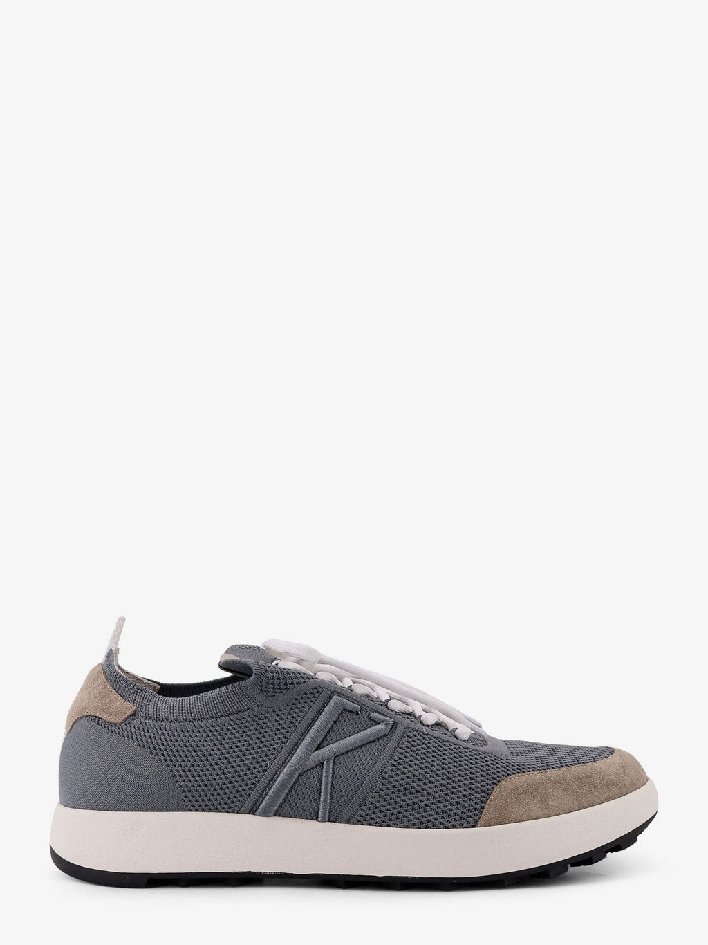 KITON CIRO PAONE Low-top mesh sneakers with suede profiles