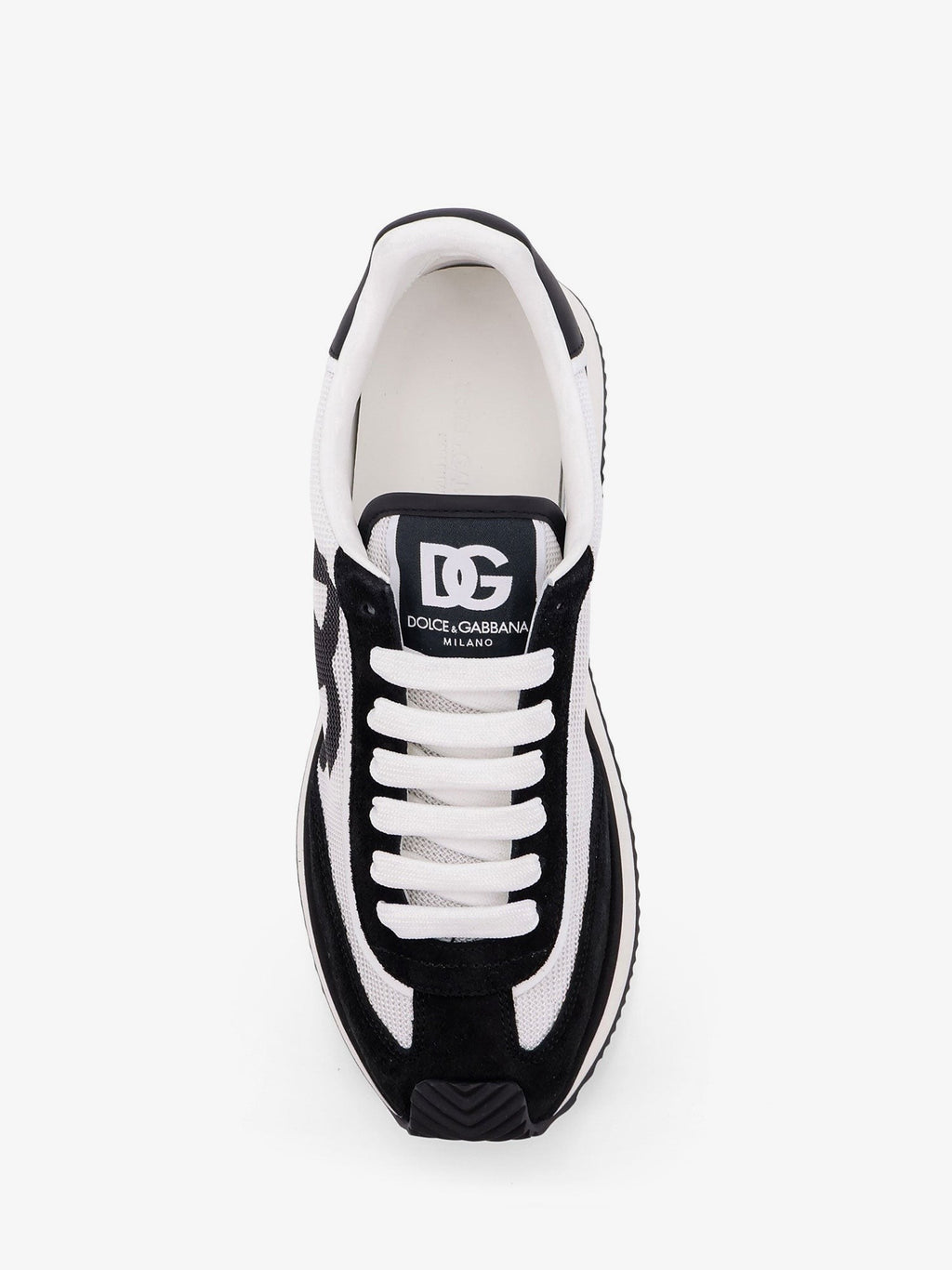 Dolce & Gabbana Low-top mesh sneakers with suede inserts