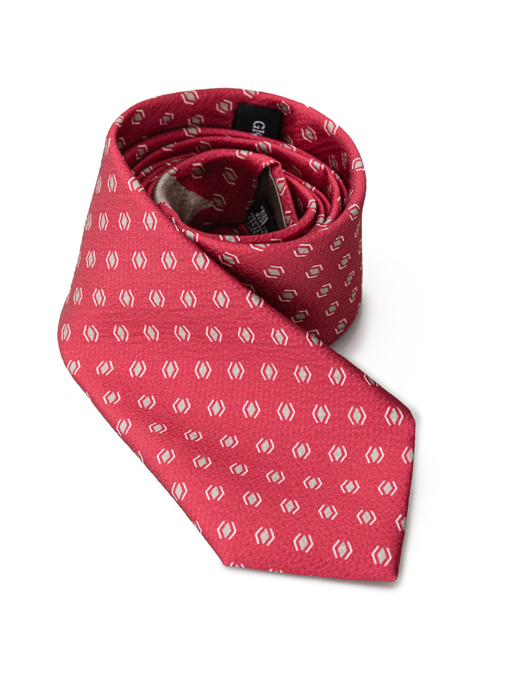 Red silk tie by Giorgio Armani