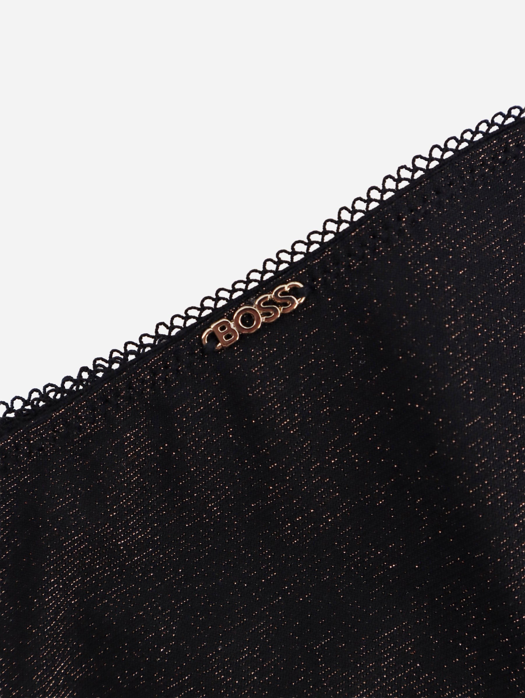 Boss Lurex thong tripack with lace trim