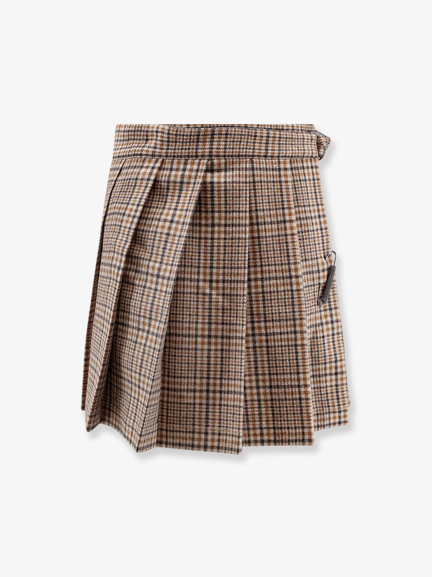 Brunello Cucinelli Madras virgin wool kilt