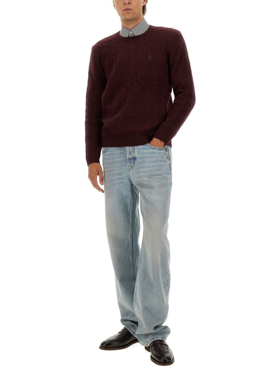 Polo Ralph Lauren WOOL AND CASHMERE CABLE KNIT SWEATER