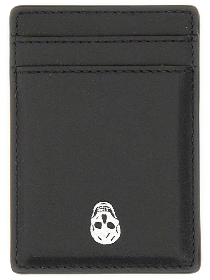 Alexander Mcqueen MAGNETIC CARD HOLDER "SKULL"