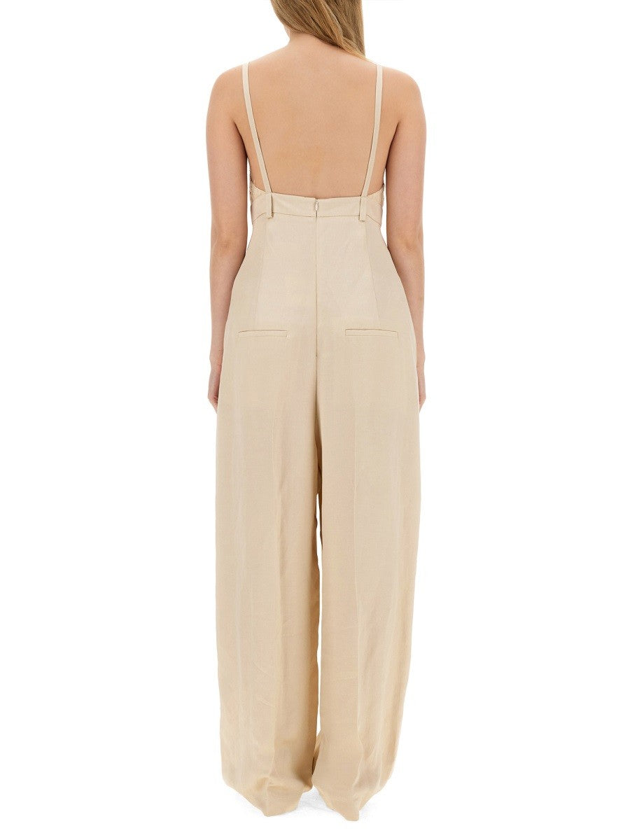 ALYSI MALFILE' SATIN JUMPSUIT