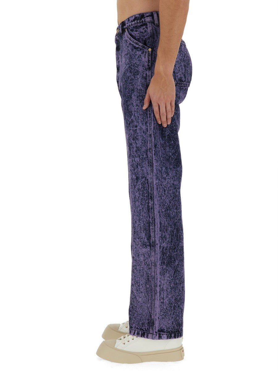 Marni MARBLED EFFECT JEANS