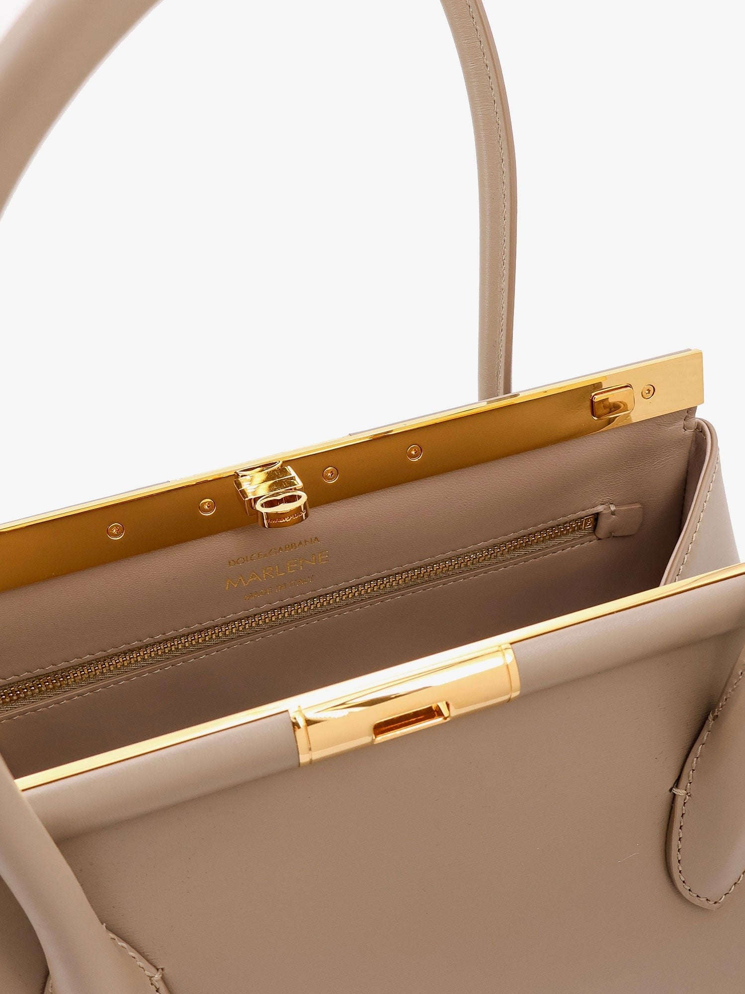 Dolce & Gabbana Marlene leather handbag with charm detail on the front