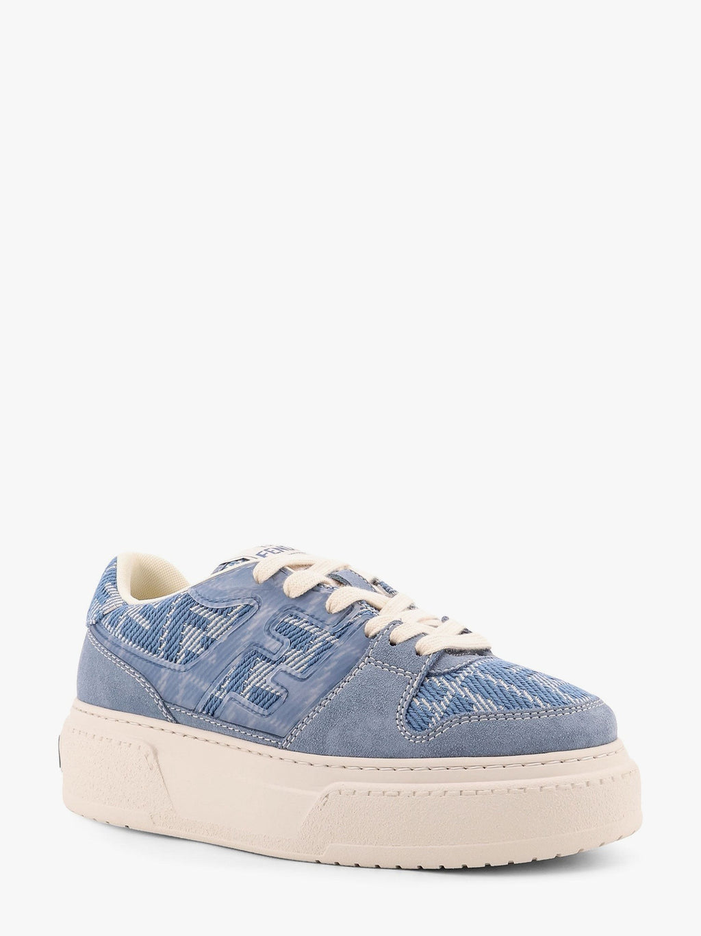 Fendi Match canvas and suede low-top sneakers