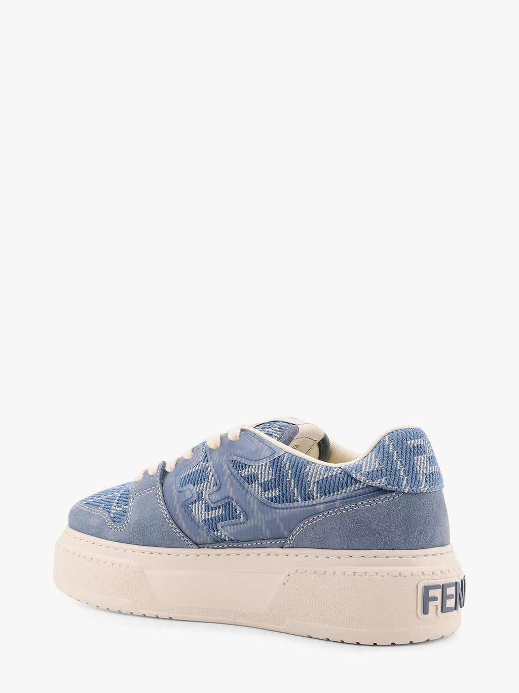 Fendi Match canvas and suede low-top sneakers