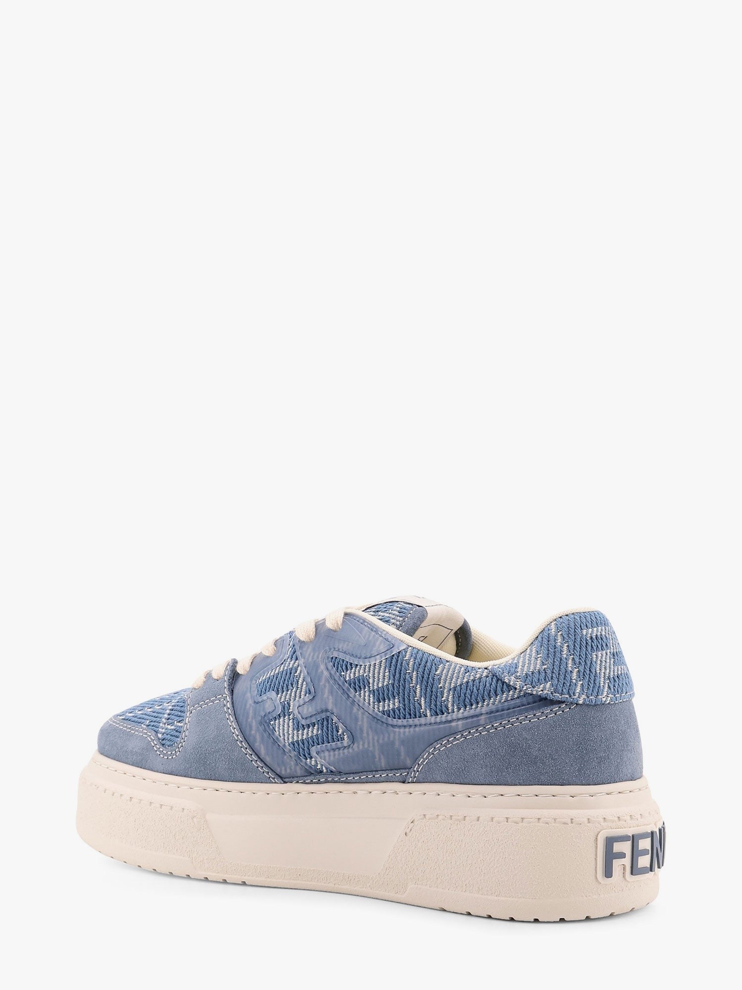 Fendi Match canvas and suede low-top sneakers
