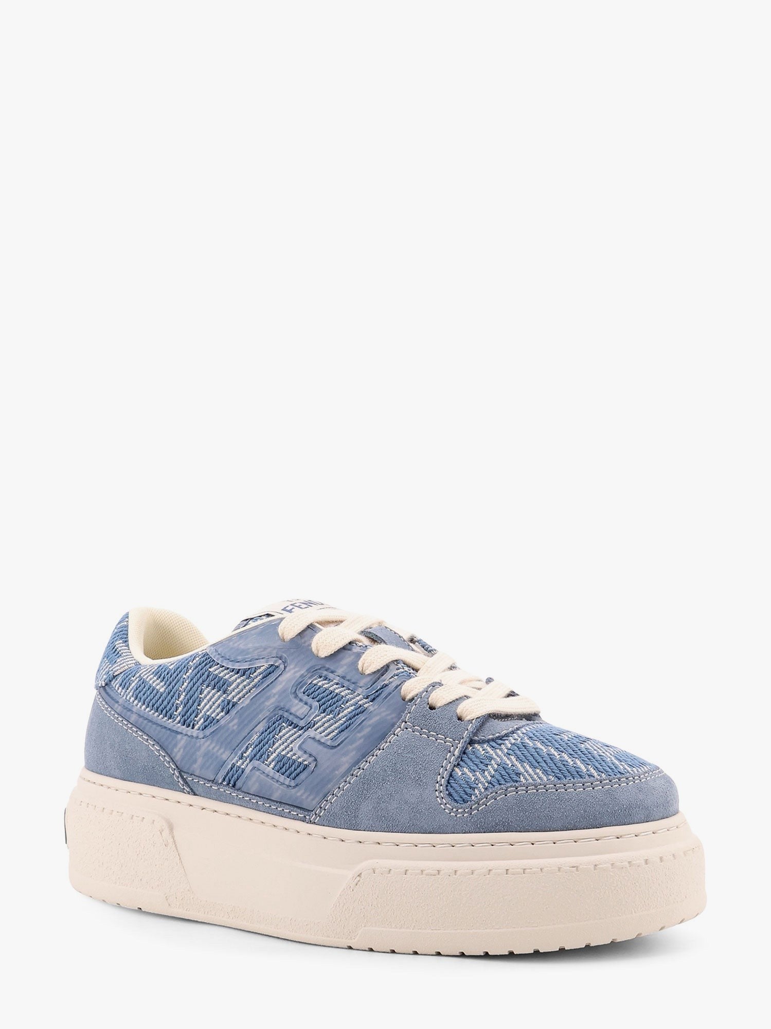 Fendi Match canvas and suede low-top sneakers