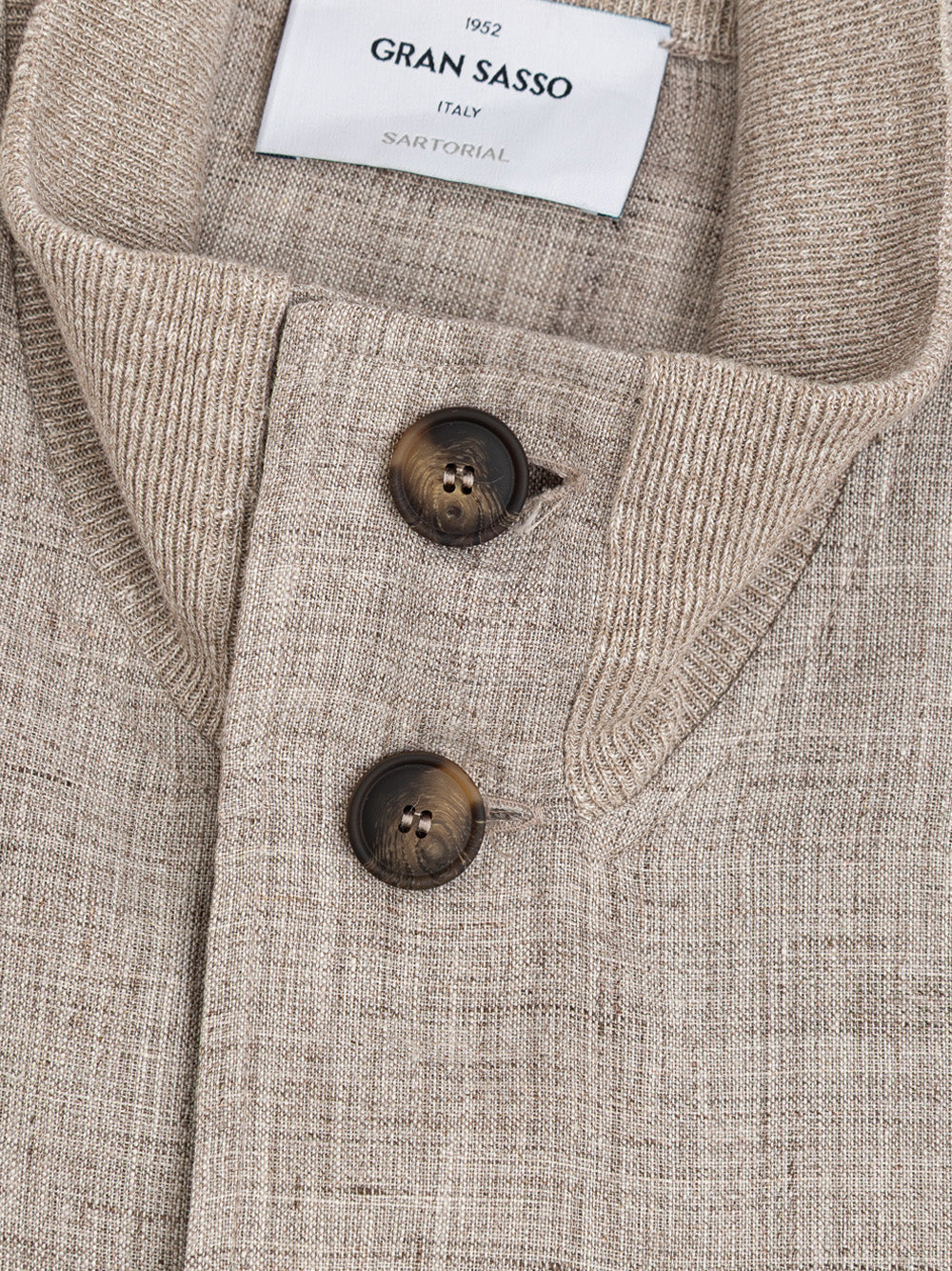 Gran Sasso Beige Linen Lightweight Jacket