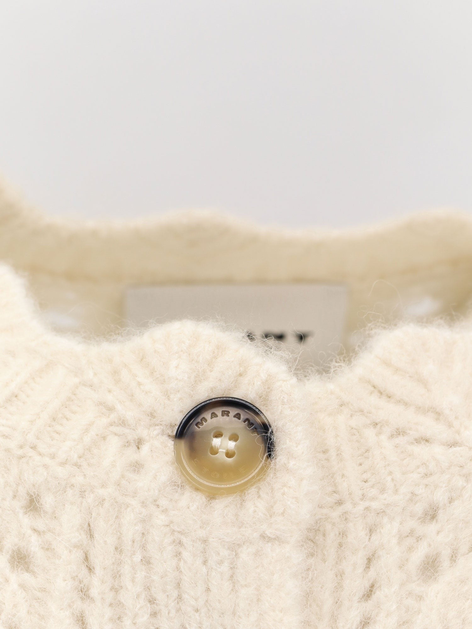 MARANT ETOILE Maxine perforated alpaca blend cardigan