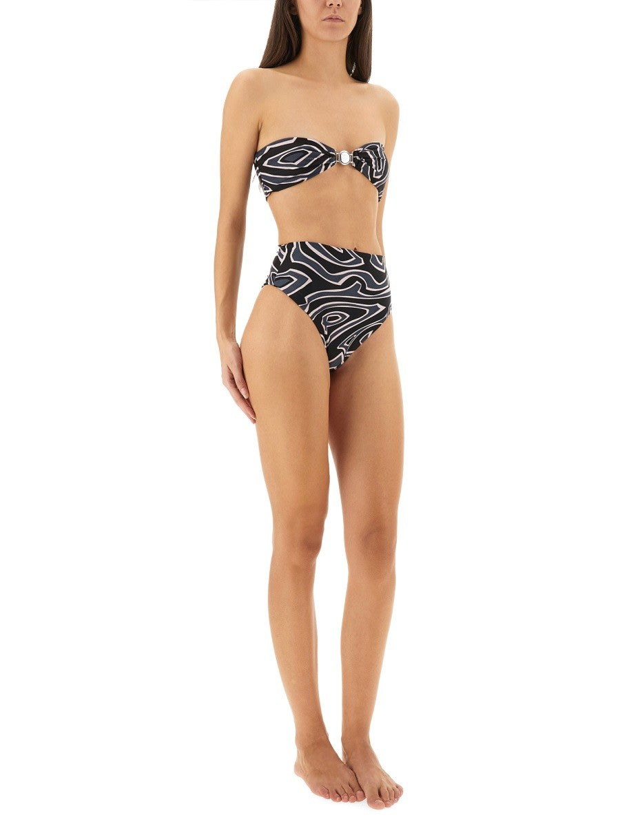 PUCCI MAZE PRINT BANDEAU BIKINI TOP