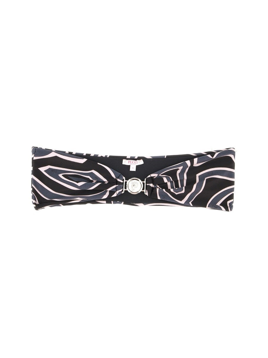 PUCCI MAZE PRINT BANDEAU BIKINI TOP