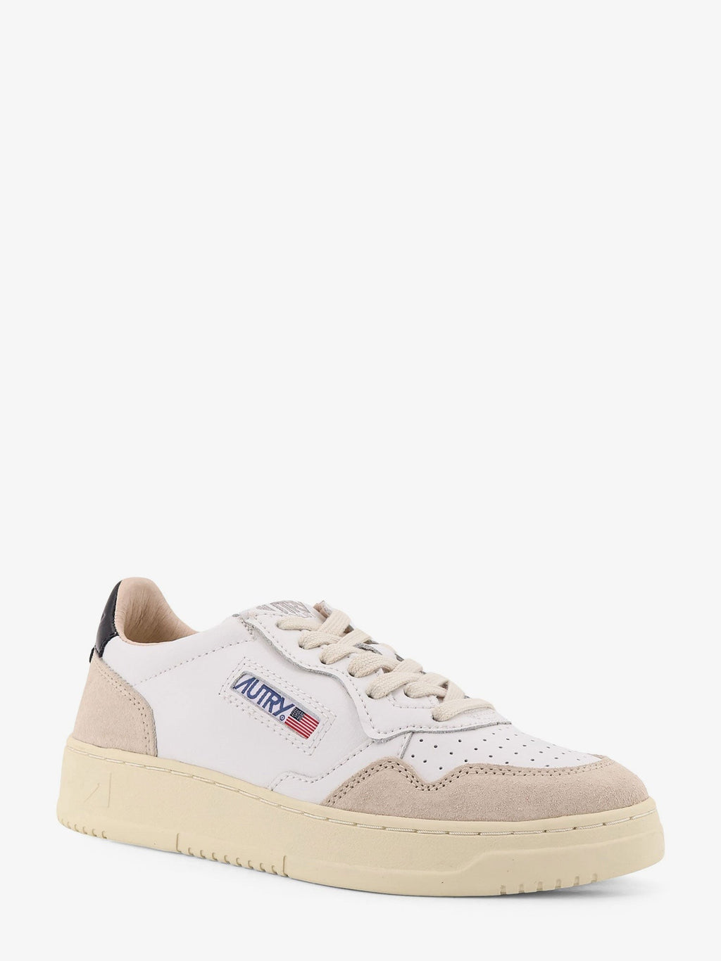 Autry Medalist Low leather low-top sneakers with suede inserts