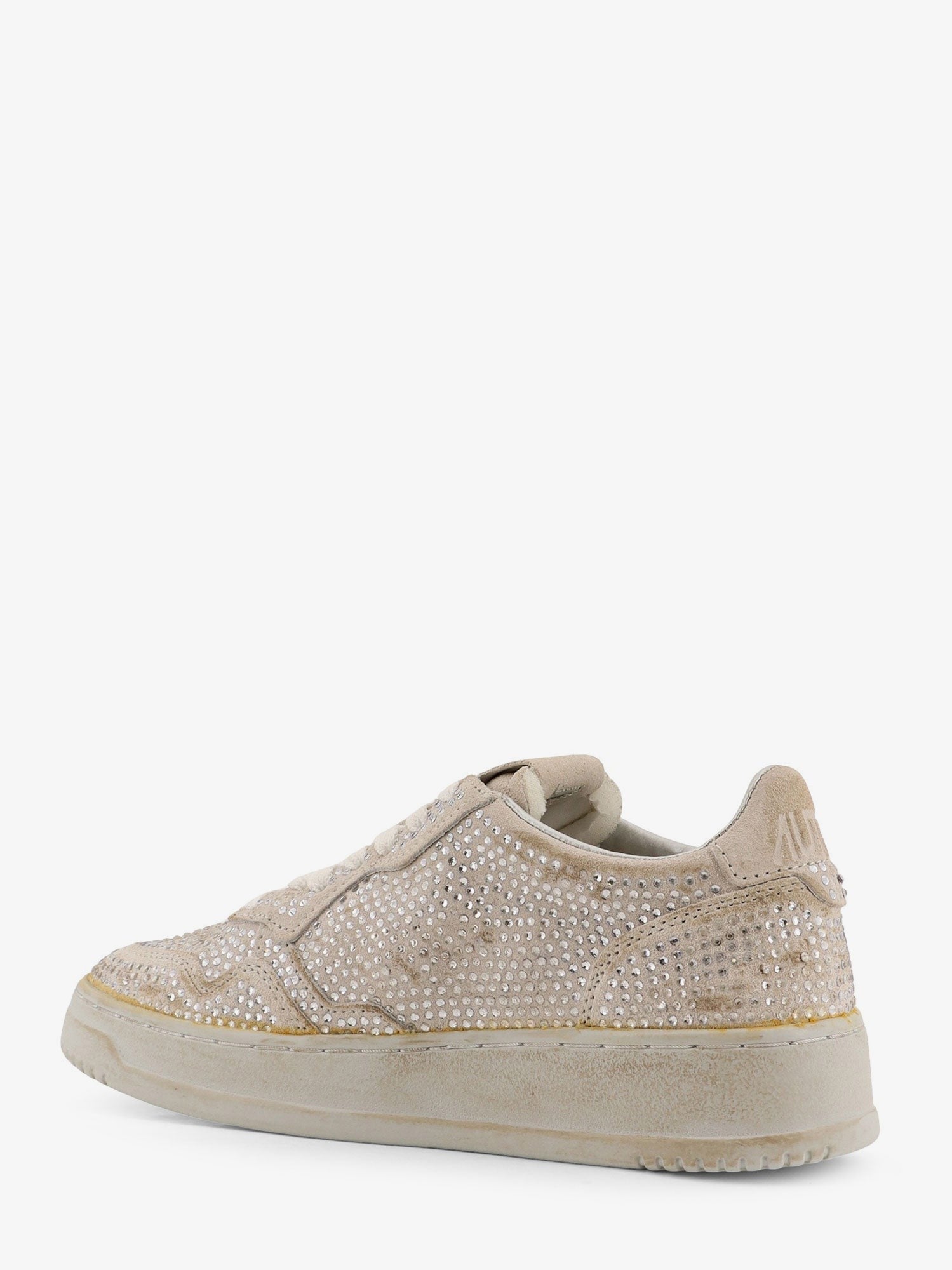 Autry Medalist Low suede sneakers with rhinestones