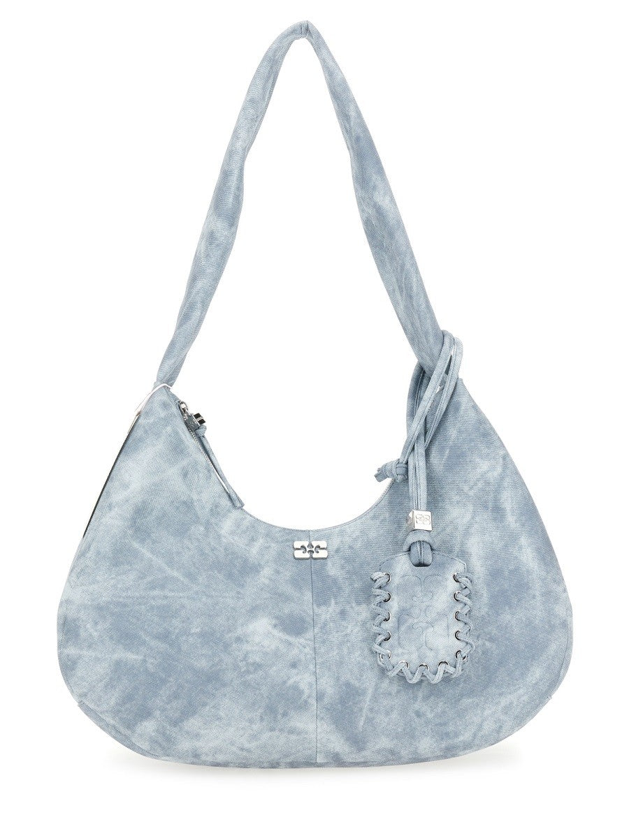 GANNI MEDIUM "BLEACHED" HOBO BAG