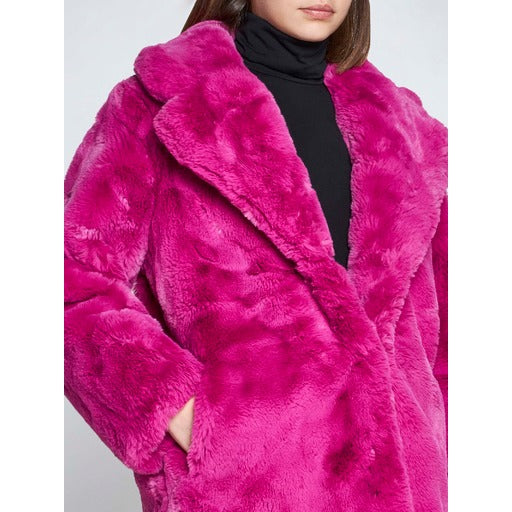 Apparis eco faux fur coat - pink