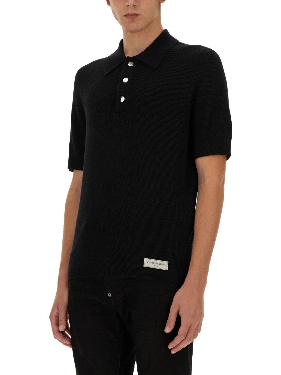 Balmain MERINO WOOL POLO SHIRT