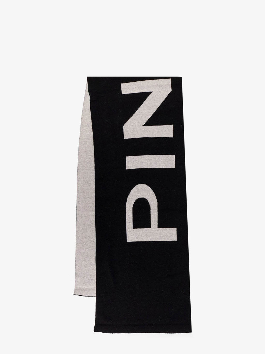 Pinko Merino wool scarf with printed logo