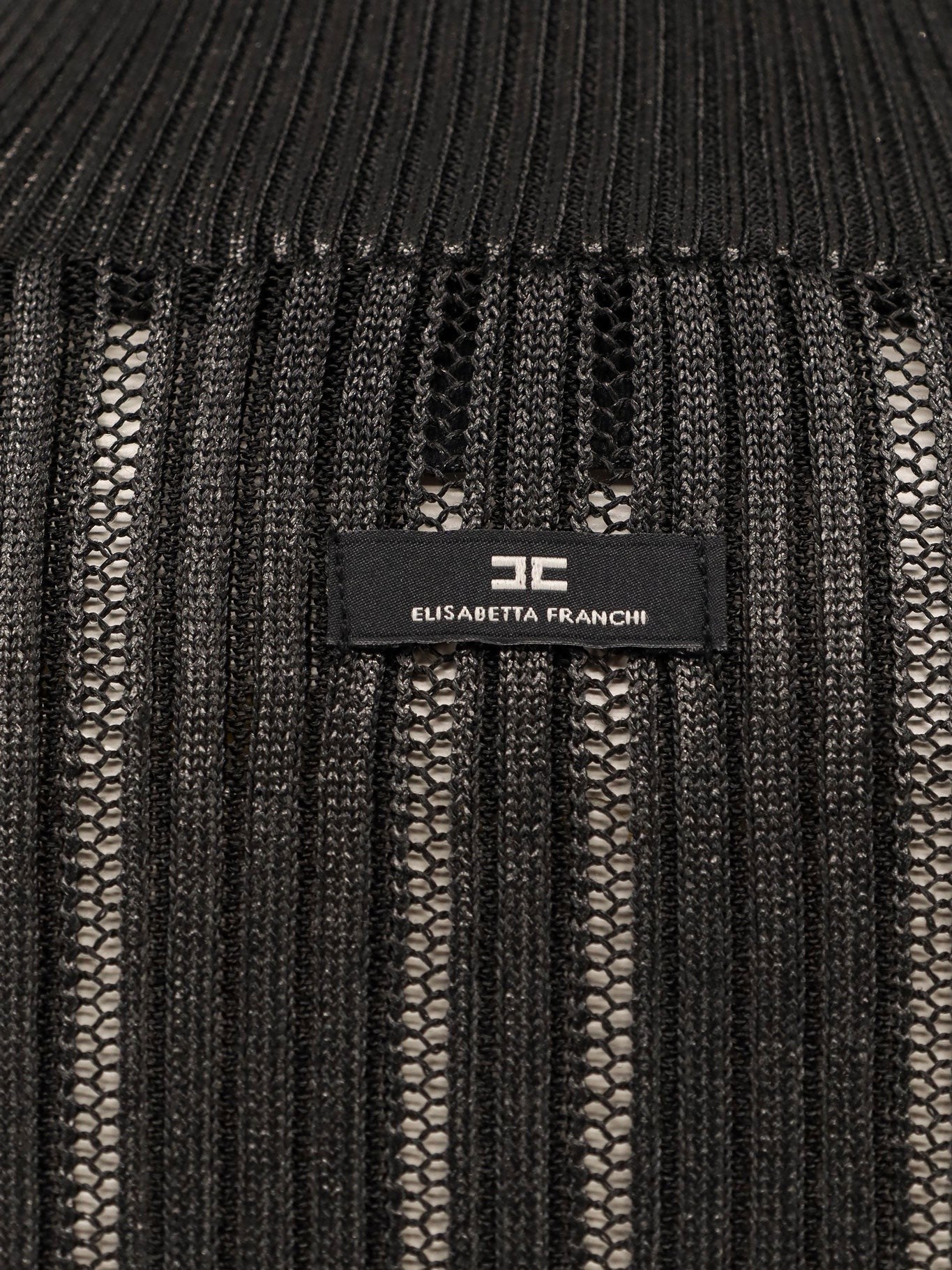 Elisabetta Franchi Metallic fabric turtleneck sweater