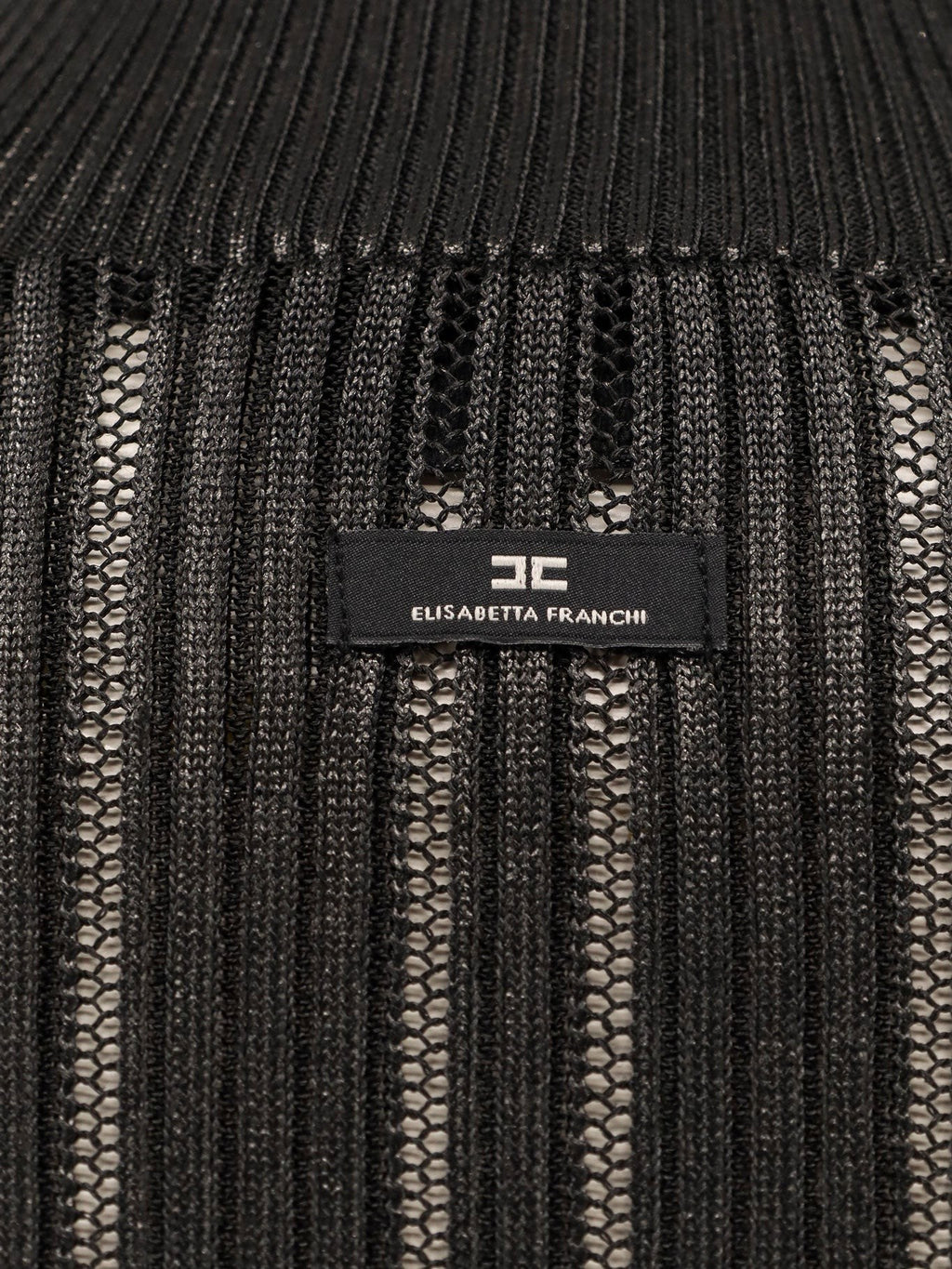 Elisabetta Franchi Metallic fabric turtleneck sweater