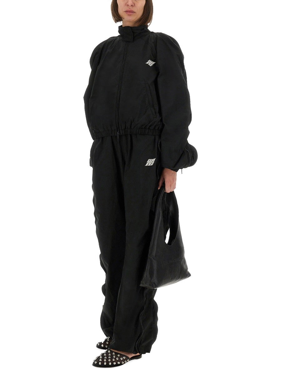 ALEXANDERWANG.T MID-RISE TRACK PANTS WITH ZIPPER
