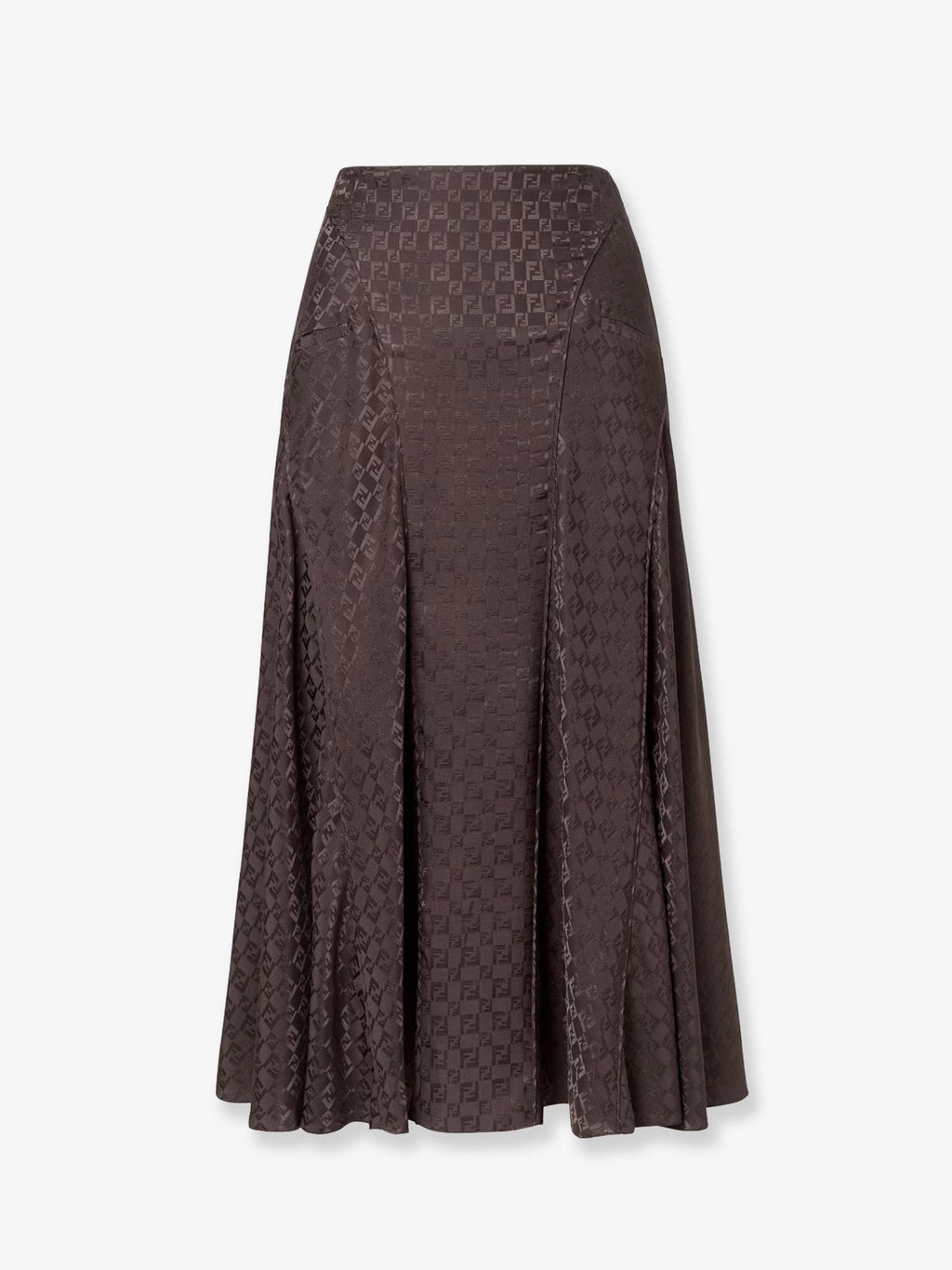 Fendi Midi FF jacquard silk skirt