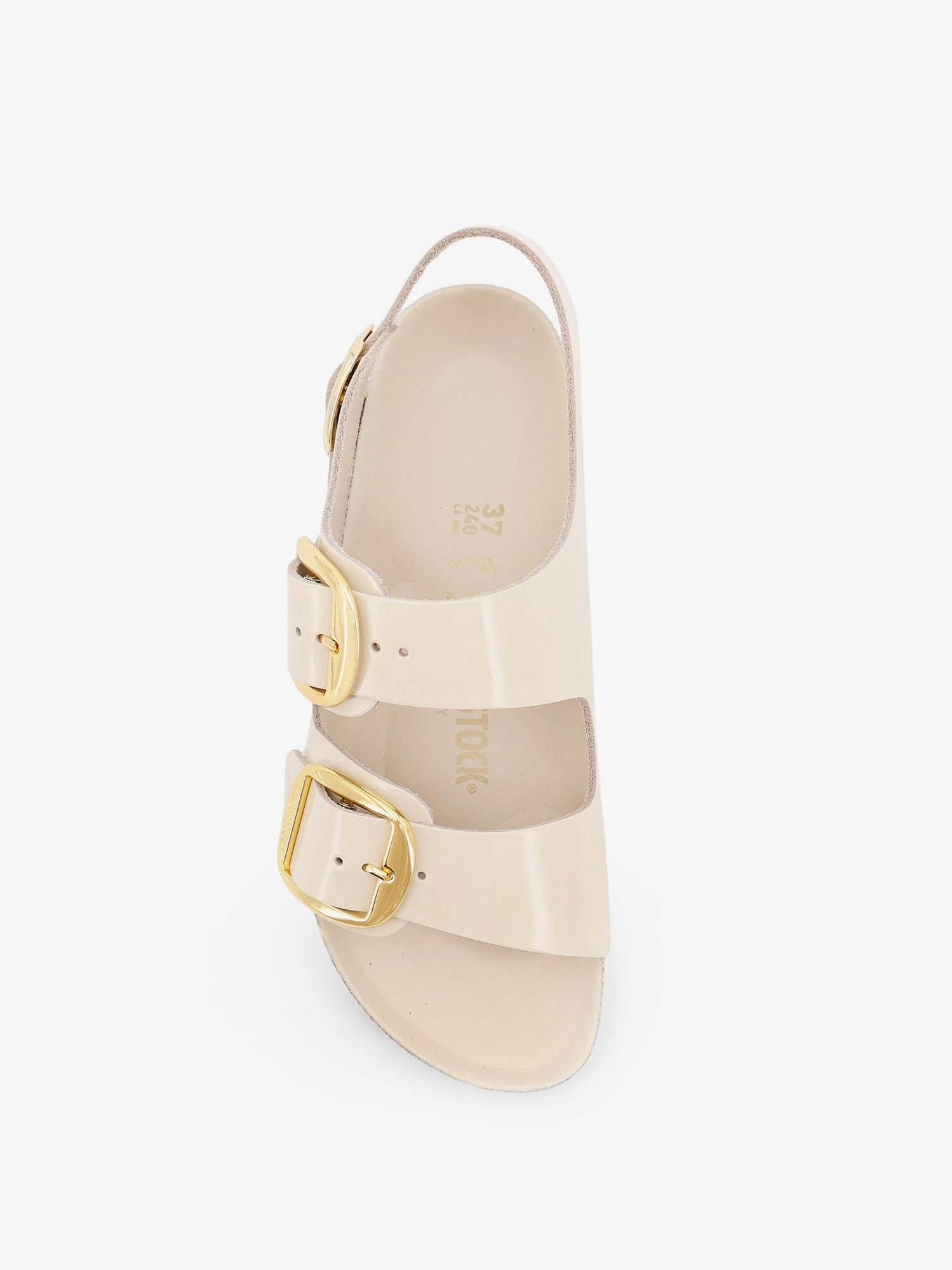 Birkenstock Milano big buckle patent leather sandals