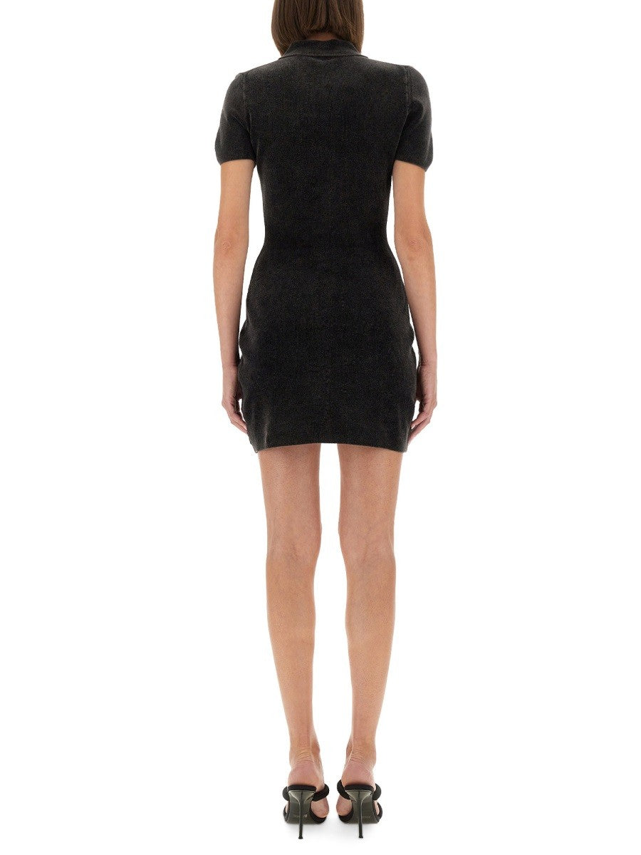 Alexander Wang MINI DRESS WITH POLO COLLAR
