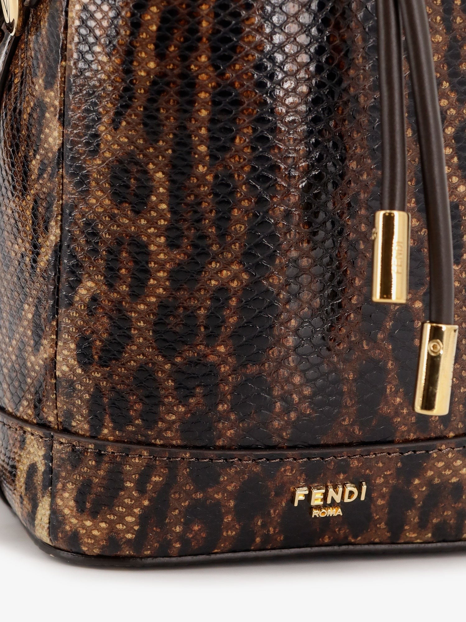 Fendi Mini Mon Tresor bucket bag with Fendi Leo motif
