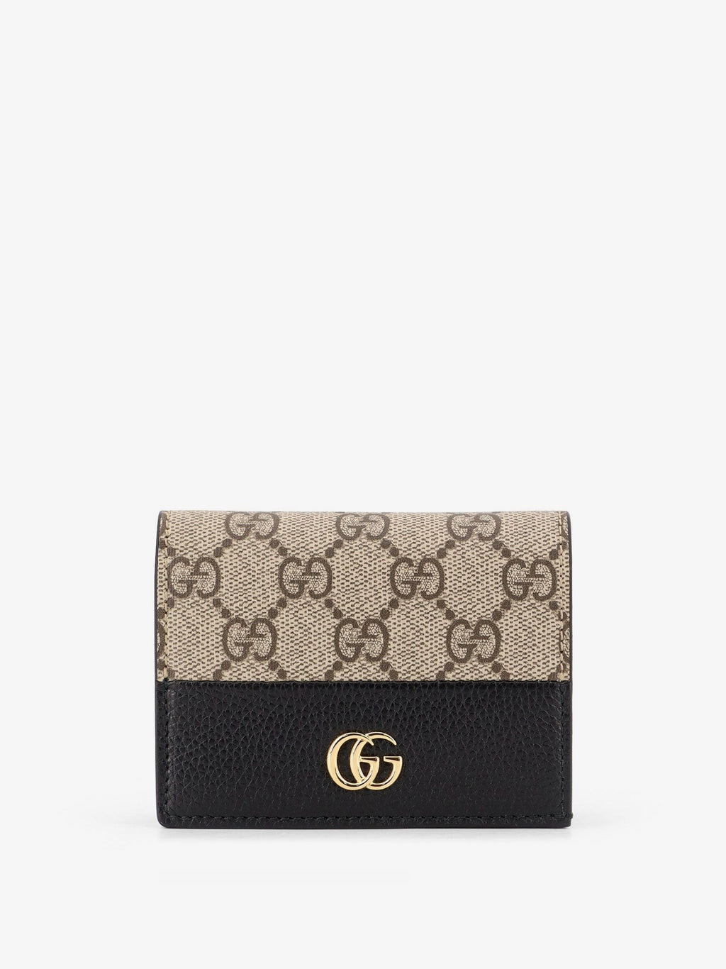 Gucci Mini Wallet leather and GG Supreme Fabric card holder