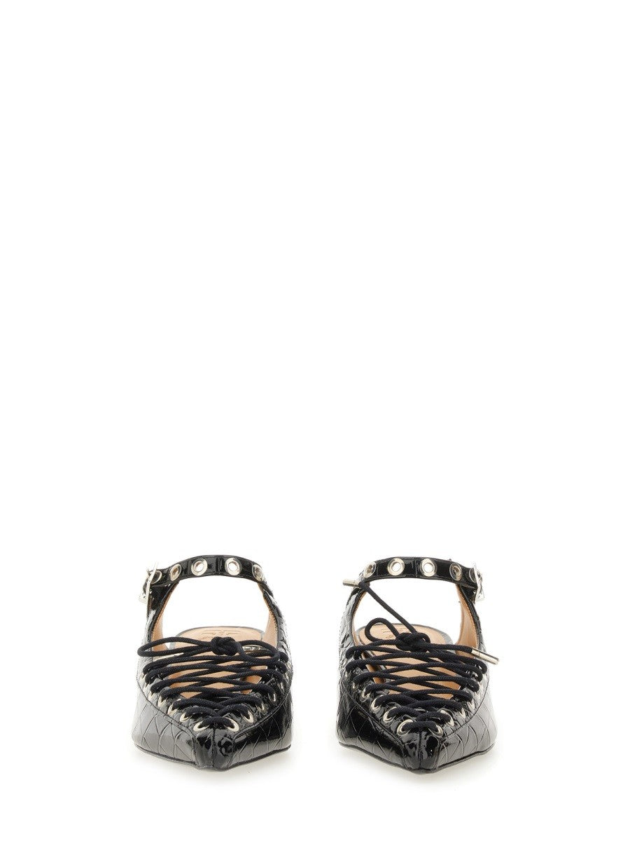 GANNI MULE LACE-UP