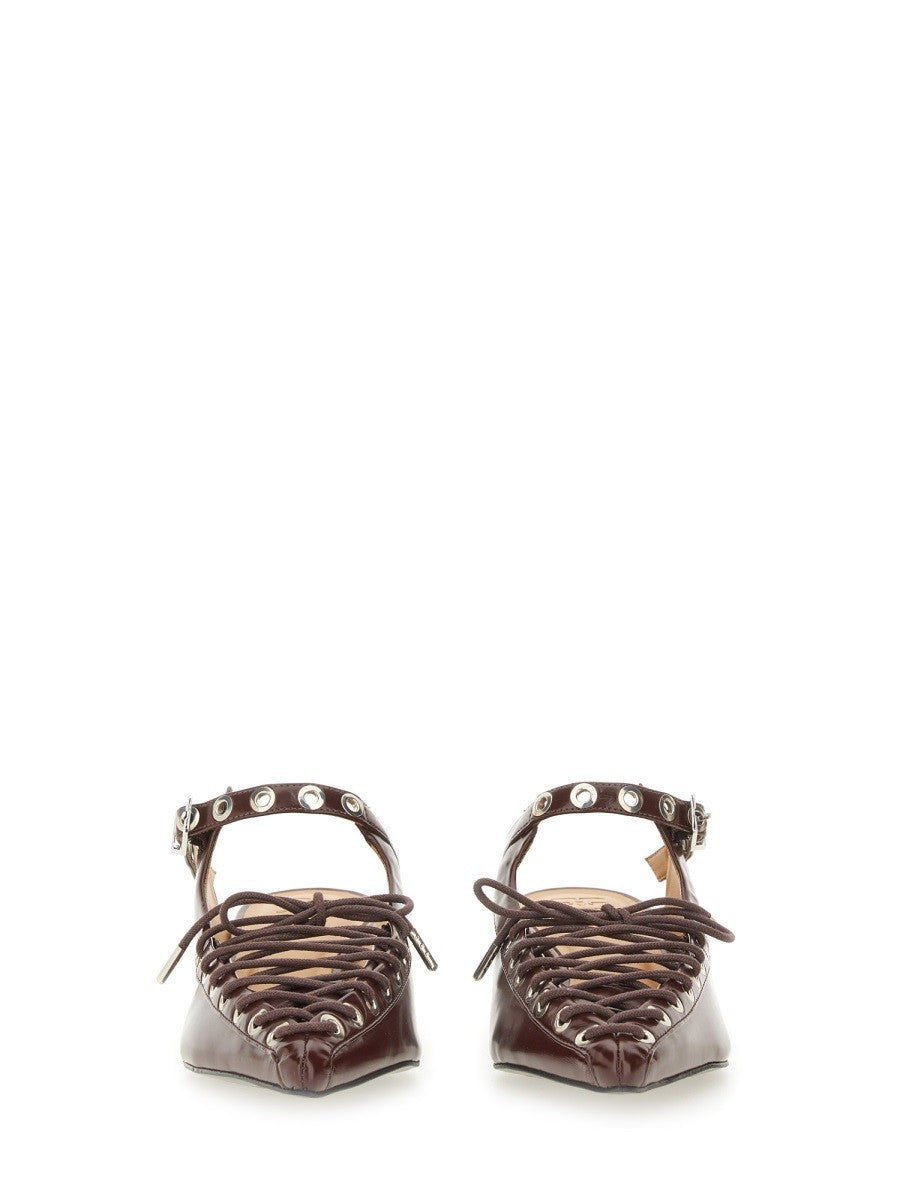 GANNI MULE LACE-UP