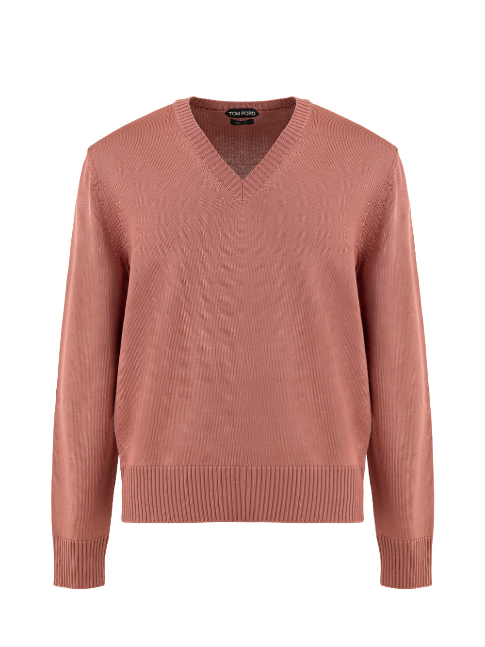 Tom Ford Dusty Pink Silk V-Neck Sweater – Glossy, Women – Siebentaschen