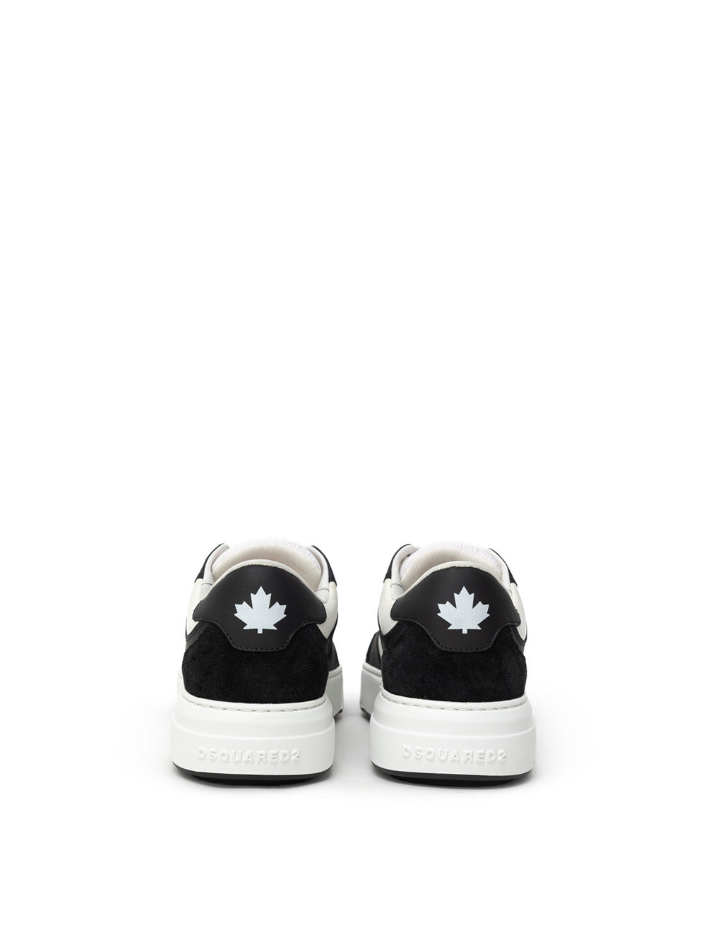 Dsquared2 Bumper Leather Sneakers in Black and White with Camo Detail – Siebentaschen