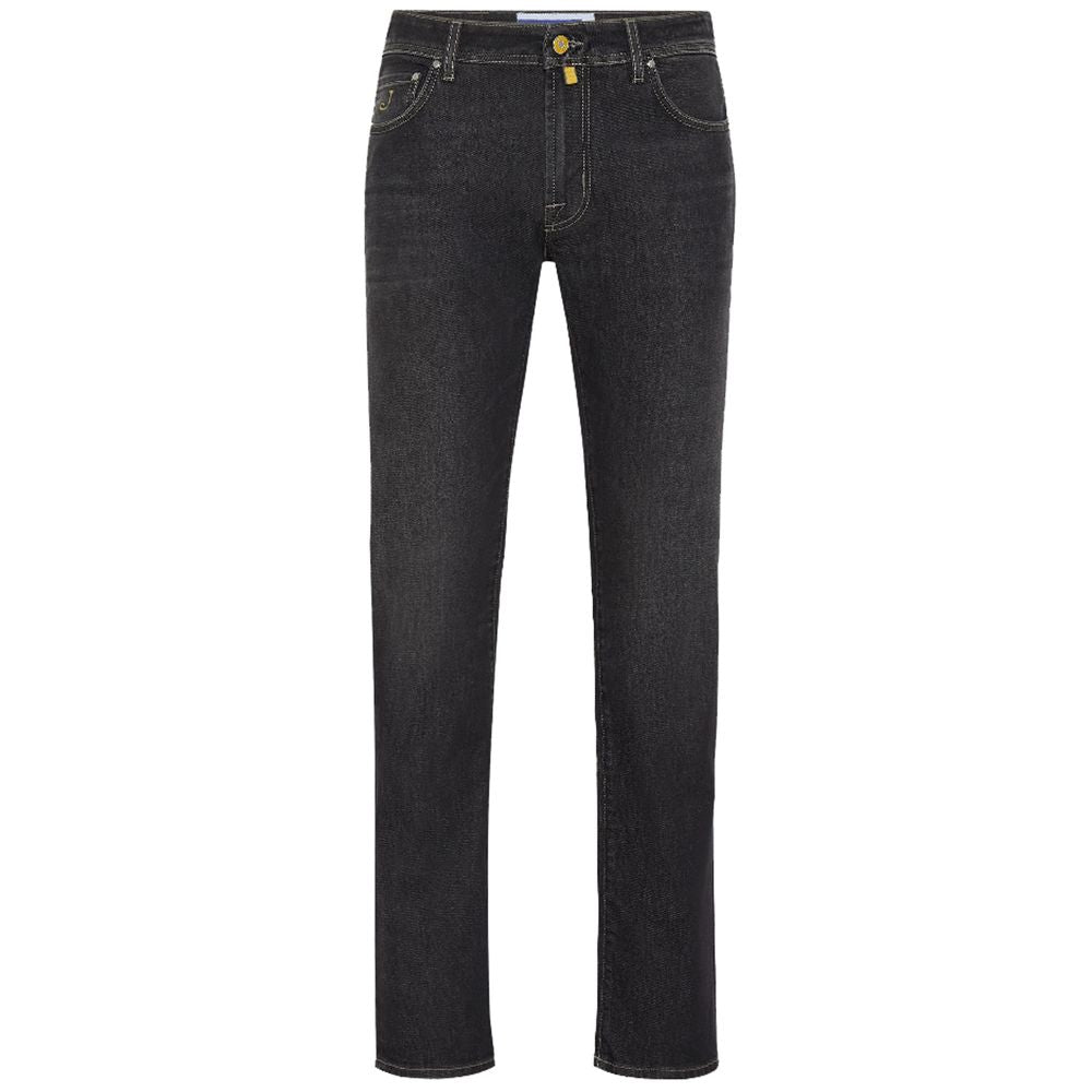 Jacob Cohen black Nick Slim cotton jeans with classic five-pocket design and button closure