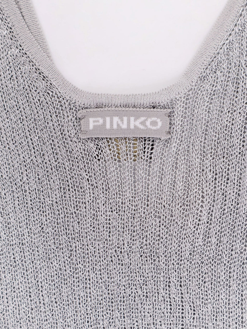 Pinko Noha viscose and metallized fibre tank top